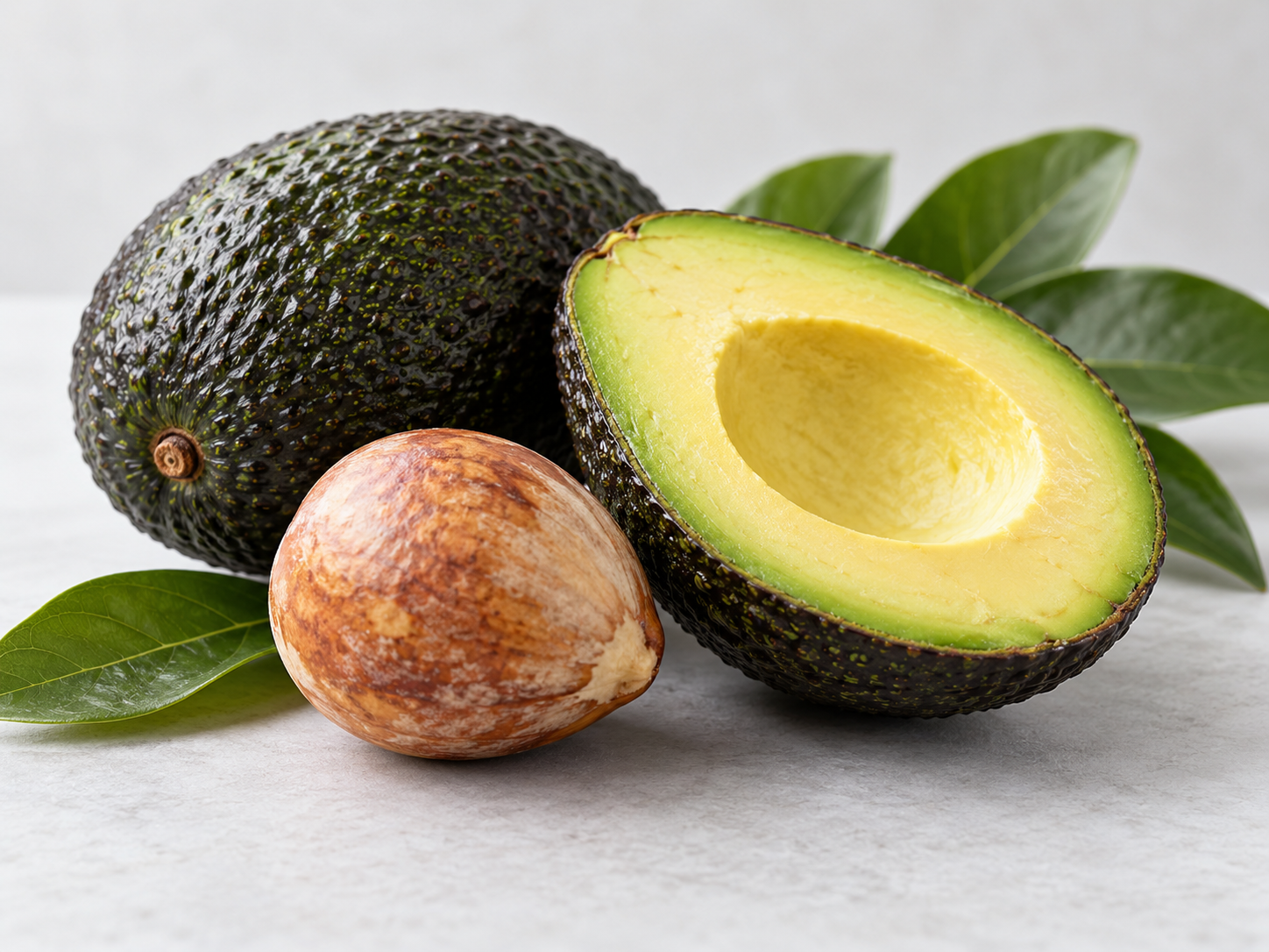 Aguacate fresco y semilla de aguacate como residuo agroindustrial