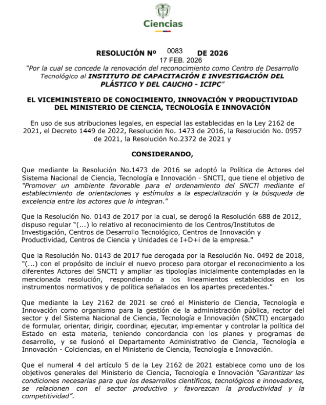 Renovación del centro de desarrollo tecnológio